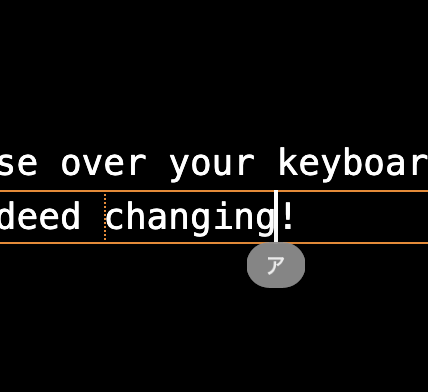Switching keyboards when editing